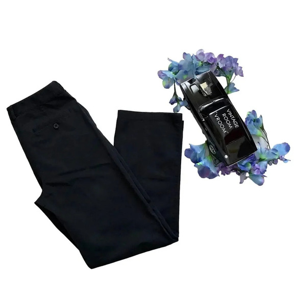 L.L. Bean Classic Fit Soft Black Straight Pants Women 6 - Picture 1 of 10